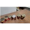 Image 6 : Vintage Oil Can Lot: Aeroshell 65, Shell X-100, Rotella, Esso Transmission Fluid, Uniflo 8 quart