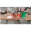 Image 5 : Vintage CO-OP Grease Pails, HD7 Motor Oil, Anti-Freeze, and Transmission Oil Tins
