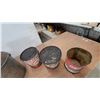 Image 6 : Vintage CO-OP Grease Pails, HD7 Motor Oil, Anti-Freeze, and Transmission Oil Tins