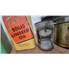Image 4 : 11-Tin Vintage Lot: Pure Linseed Oil, Calf Liver, IGA Coffee, and Water Putty