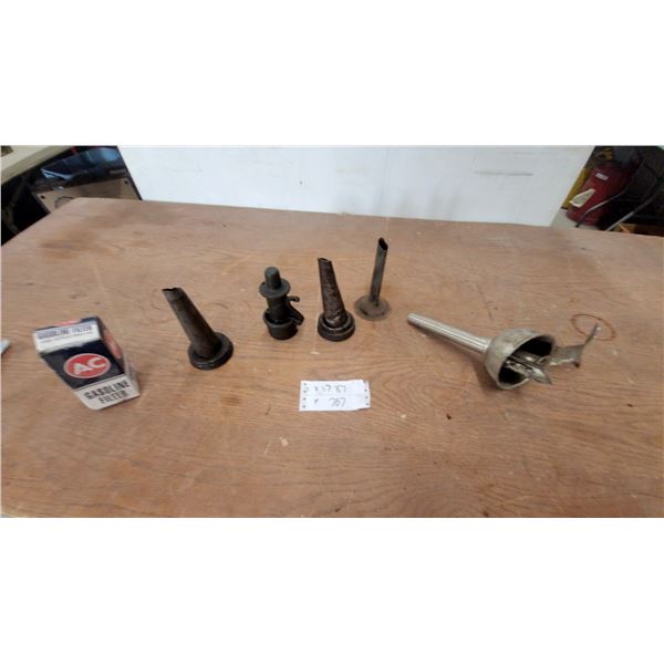 Oil Jar Spouts, Quart Can Puncture Funnel, and More