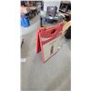 Image 4 : Coca-Cola "Ice Cold Served Here" Red Plastic A-Frame Sandwich Board Sign 24”×36”2 sided