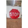 Image 1 : Reflective Octagonal Red Stop Sign with White Lettering 30”across
