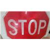 Image 3 : Reflective Octagonal Red Stop Sign with White Lettering 30”across