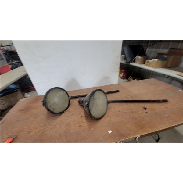 Pair of Vintage Slater Electric and Manufacturing Co. Industrial Bell-Shaped Light Fixtures