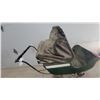 Image 5 : Antique Late 19th/Early 20th Century Dark Green Wooden Baby Carriage Perambulator with Hood