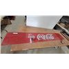 Image 1 : Coca-Cola "Drink!" Advertising Panel Sign with Bottle Graphic on Red Background 13”×72”