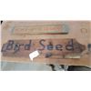 Image 5 : Rustic Wooden Signs Including "Bird Seed" and "Antiques" with Painted Lettering biggest 40”×9”