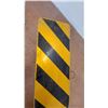 Image 4 : Stop Sign 24”across and Yellow and Black Reflective Diagonal Stripe Hazard Object Marker Road Sign