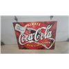 Image 6 : Coca-Cola "Always Real Cola Taste" Tin Advertising corrugated 2 sided sign, 1990s 64”×47”