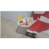 Image 5 : Vintage Hand-Painted Wooden Santa Claus Christmas Yard Decoration with Toy Bag 59”×36”