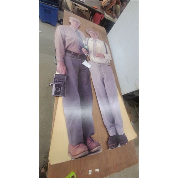 Vintage Bartles and Jaymes Wine Cooler Life-Size Cardboard Standee Display, 1980s-1990s 72”×34”