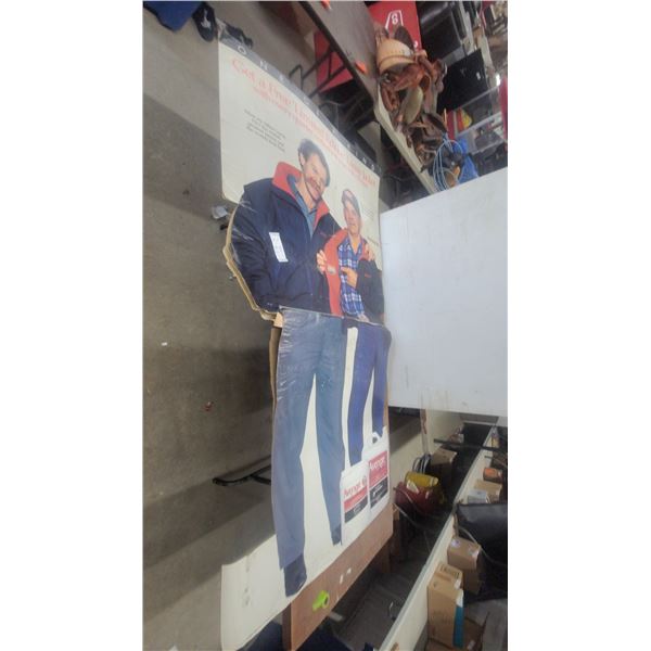 Vintage Avenge Herbicide "Lorne and Lanny" Cardboard Standee Advertising Display 6' tall