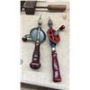 Image 7 : Vintage Metal Tool Box, Flashlights, Hammer, Wood Clamps, and Oil Wrench