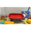 Image 2 : Vintage Toy Lot: Tonka Fire Truck, Little Red Racer Wagon, Airplanes