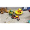 Image 4 : Vintage Toy Lot: Tonka Fire Truck, Little Red Racer Wagon, Airplanes