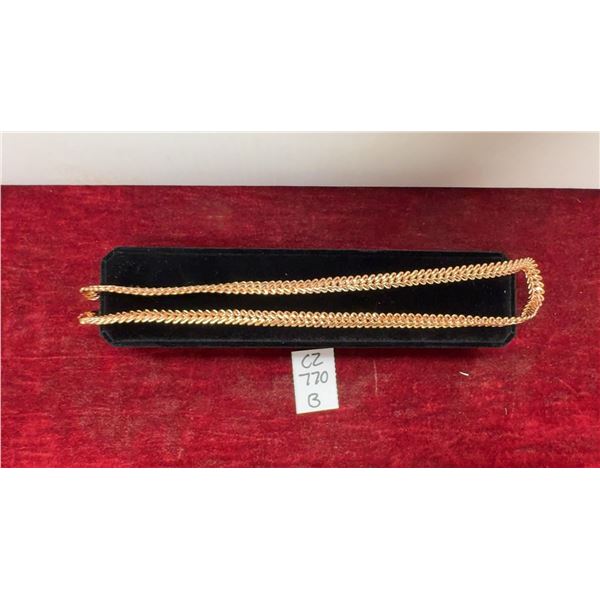 18K Gold-Plated 8.0mm Serpentine Necklace, 23” Long