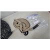 Image 3 : 36” Black Western Cinch, Black Mesh Hay Net, and Tan Longe Line with Snap Clip