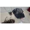 Image 4 : Equestrian Tack Lot: Lunge Line, Leather Bridle Parts with Bits, Fly Mask