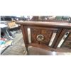 Image 4 : Fancy Antique Carved Wood Sideboard with Mirrored Backsplash and Lower Cabinet Doors 56”×42”×17”