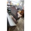Image 8 : Fancy Antique Carved Wood Sideboard with Mirrored Backsplash and Lower Cabinet Doors 56”×42”×17”