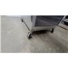 Image 5 : Mobile Two-Compartment Commercial Sheet Pan Rack Cabinet with Translucent Doors and Casters