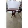 Image 1 : Victorian Eastlake Style Carved Parlor Table with Turned Finial and Splayed Legs 20”×27”×28”