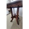 Image 4 : Victorian Eastlake Style Carved Parlor Table with Turned Finial and Splayed Legs 20”×27”×28”
