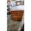 Image 1 : Wooden 7-Drawer Dresser with Brass Bail Pulls and Decorative Backplates 38”×17”×33”