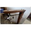 Image 2 : Antique Wooden Platform Warehouse Scale with Cast Iron Wheeled Base
