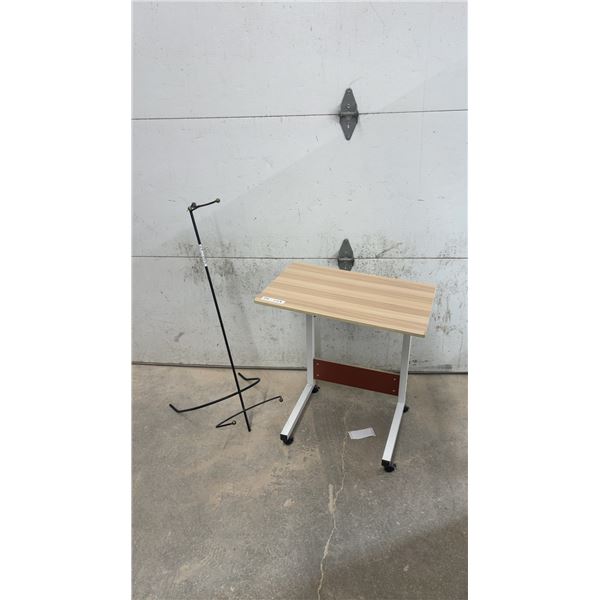 Guitar Stand and Small Desk on Casters