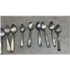 Image 15 : Assorted Silverplate and Brass Flatware, Candlesticks, Bowls, Creamer and Sugar