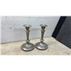 Image 3 : Assorted Silverplate and Brass Flatware, Candlesticks, Bowls, Creamer and Sugar
