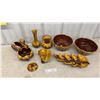 Image 1 : Blue Mountain Pottery Drip Glaze Bowls, Vases, Swan Dish, and Leaf Dishes