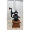 Image 2 : Vintage-Style Manual Cast Iron Coffee Grinder with Wooden Base and Original Box