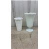 Image 3 : Milk Glass Vases and More With Blue Mountain-Style Pottery Owl, Duck, and Fawn Figurines