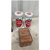 Image 4 : Vintage Advertising Tins Including Lowney's Hard Candy, York Peanut Butter, Planters