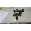 Image 1 : Vintage Singer Model 15-90 Sewing Machine Head with External Belt-Driven Motor and Foot Pedal