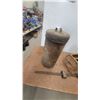 Image 2 : Antique Wooden Box-Style Butter Churn with Metal Enclosure and Paddle Crank Mechanism