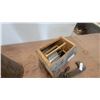 Image 4 : Antique Wooden Box-Style Butter Churn with Metal Enclosure and Paddle Crank Mechanism