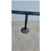 Image 4 : Rustic Western Wagon Wheel Pedestal Table with Black Metal Base 30” hgt.and 42” diameter