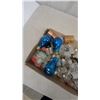Image 4 : Assortment of Glass Salt and Pepper Shakers and Blue Decorative Light Bulbs