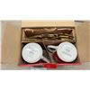 Image 2 : Coca-Cola Gibson 8-Piece Stoneware Snack Set with Dessert Plates and Jumbo Mugs. New old stock