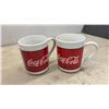 Image 3 : Coca-Cola Gibson 8-Piece Stoneware Snack Set with Dessert Plates and Jumbo Mugs. New old stock