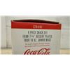 Image 4 : Coca-Cola Gibson 8-Piece Stoneware Snack Set with Dessert Plates and Jumbo Mugs. New old stock