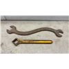 Image 5 : Assortment of Antique Tractor Wrenches Including Crane Square-Socket Valve Wrench, Pipe Wrench