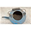 Image 10 : Vintage Enamelware / Graniteware Beacon Rise and Shine Kneading Pan, Floral Bowl, and Blue Kettle