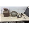 Image 1 : Antique Metal Milk Can and Cream Separator Parts