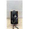 Image 5 : Two Black Rotary Dial Telephones, One Wall Mount and One Desk Set