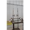 Image 4 : Antique Wooden Basin Washstand with Barley Twist Legs, Octagonal Top, and Lower Shelf